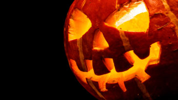 Scary Halloween jack o'lantern