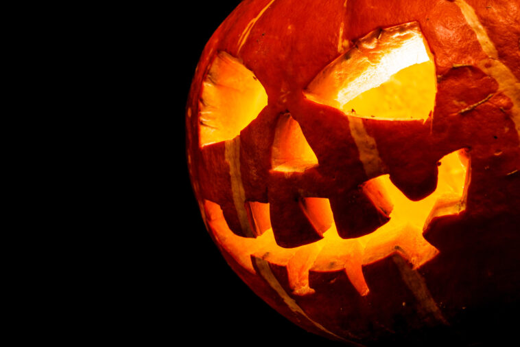 Scary Halloween jack o'lantern