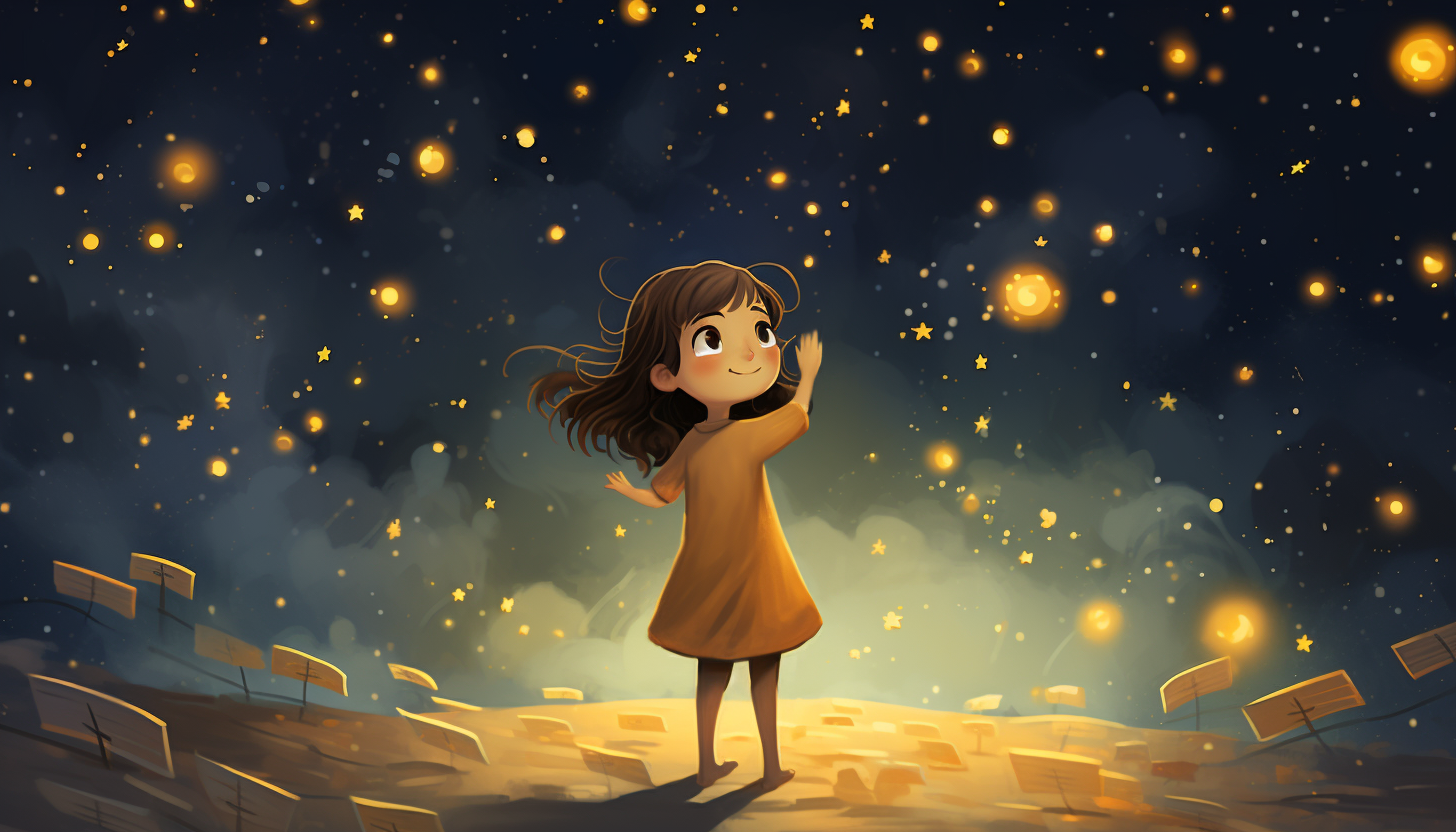 girl looking at stars